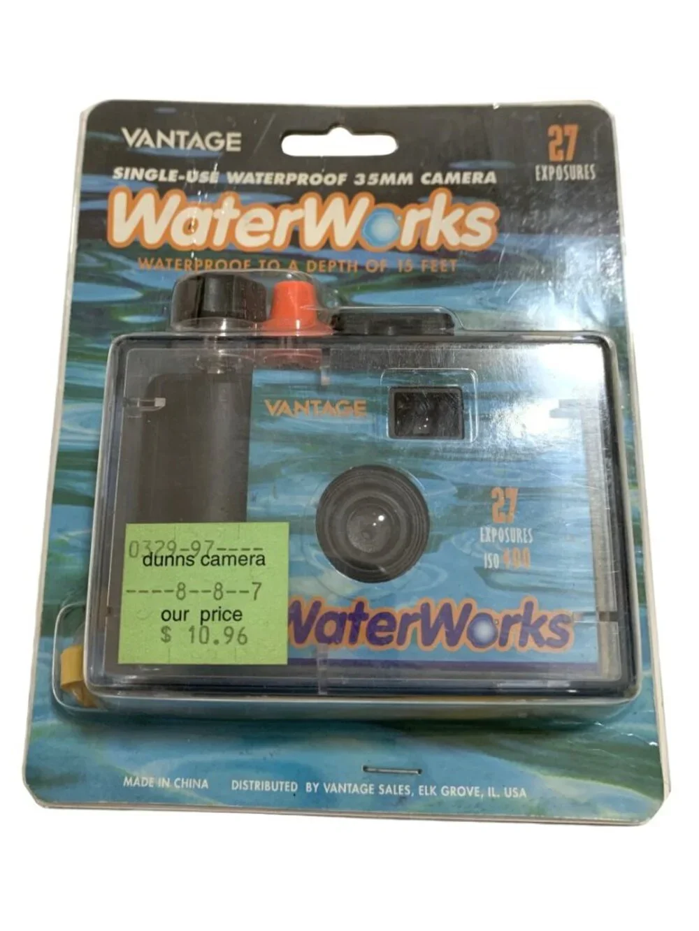 Vintage Vantage WaterWorks Single-Use Waterproof 35mm Camera 27 Exposures